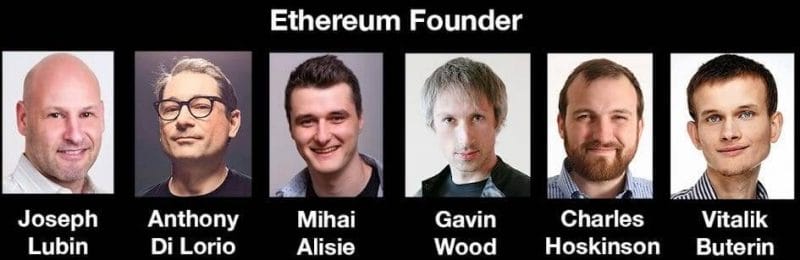 Portrait shots if the founders of Ethereum