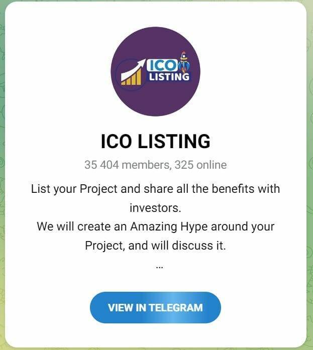 ICO LISTING Telegram Group