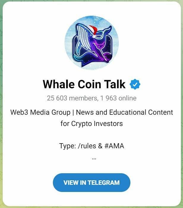 Whale Coin Talk Telegram Group