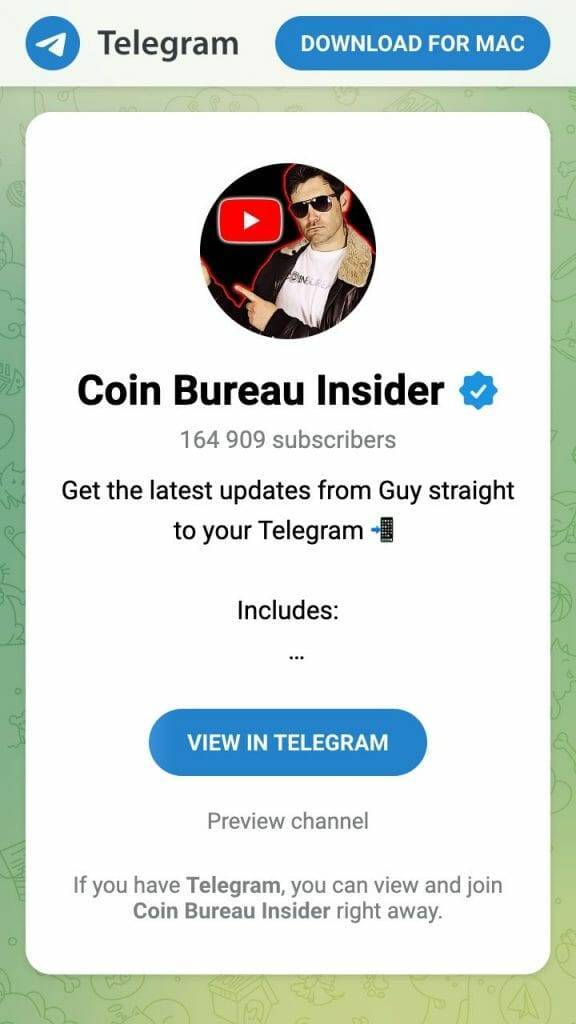 Coin bureau insiders telegram group