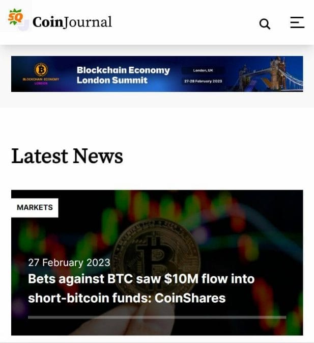 Coinjournal crypto news website