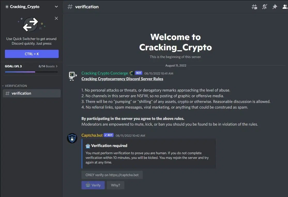 cracking crypto discord