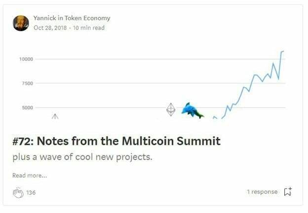 A graph sourced from Token Economy Newsletter that presents notes from The Multicoin Summit.