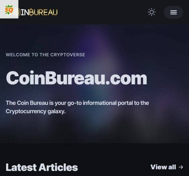 CoinBureau crypto news website