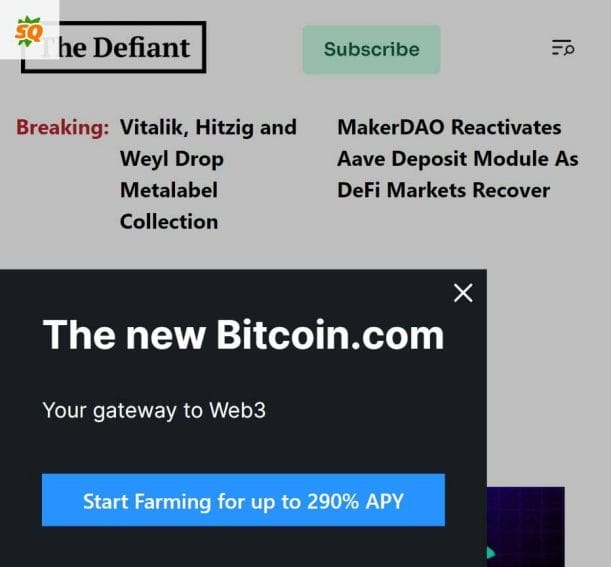 The Defiant crypto news website