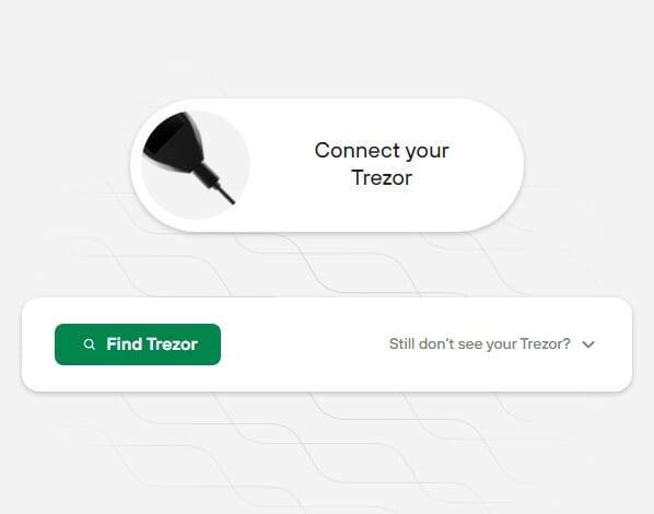 Trezor device connection to Trezor Suite