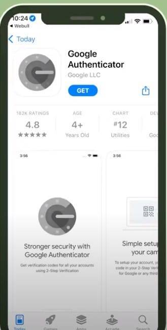 Webull - Google authenticator app