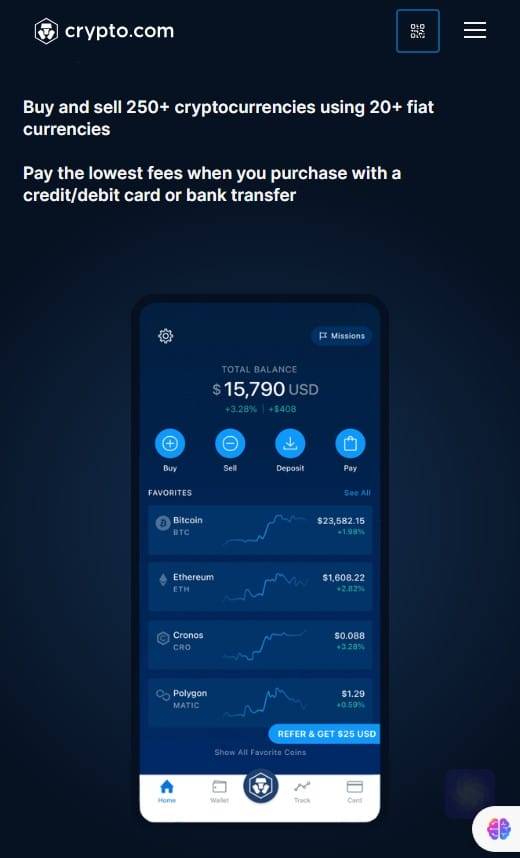 Crypto.com mobile app